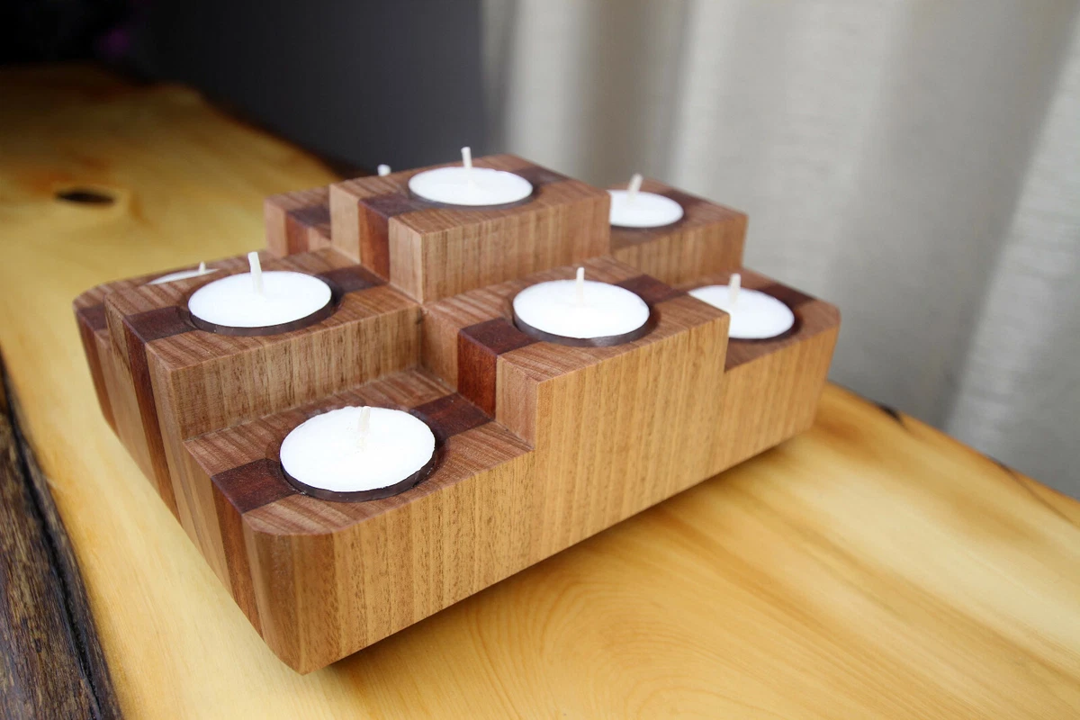 Tea Light Candle Holder Hand Made with Tasmanian Oak