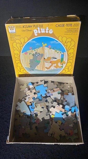 Walt Disney Pluto Western Publishing Round 125 Pieces Jigsaw Puzzle 20" - Image 3 of 4