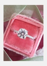 2Ct Round Cut Lab Created Diamond Women's Engagement Ring 14K White Gold Over