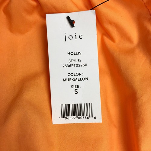 Joie Womens Orange Hollis Wide Leg Cotton Elastic Waist Pull On Crop Pants S New - Picture 9 of 10