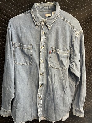 Levi s Denim Jean Jacket Button Up L Large