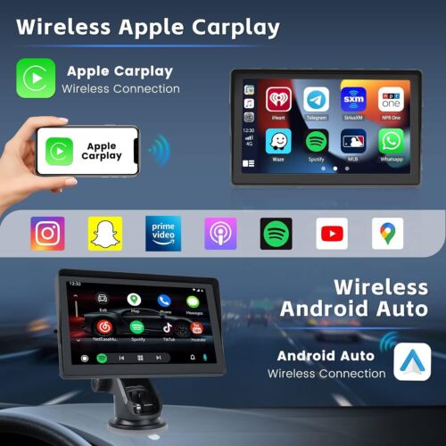7'' Touch Screen Car Bluetooth BT FM Wireless CarPlay Auto with 1080P AHD Camera - Picture 5 of 13