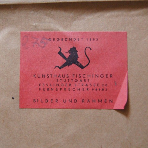 ::AQUARELL SIGN. HELLMANN 1949 ANSICHT STRASSENGASSE MIT KIRCHTURM UND ALTSTADT - Picture 9 of 9