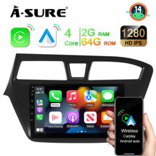 Android 15 Autoradio 2+64GB CarPlay GPS Navi WiFi RDS Für HYUNDAI i20 2015-2017