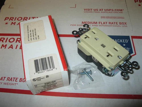 P&S 5352-ISP TVSS RECEPTACLE 20A 125V~ COMMERCIAL GRADE IVORY