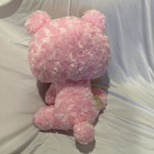 Düsterer Teddybär 519 rosa Plüschtier weiches Kuscheltier Puppe Band Argyle Kawaii - Bild 4 von 12