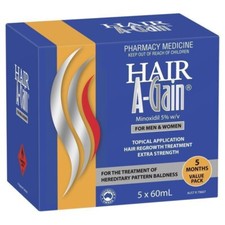 Regain HairAGain 5 X 60ml Hair Treatment (5 Months Supply) Hair Regrowth