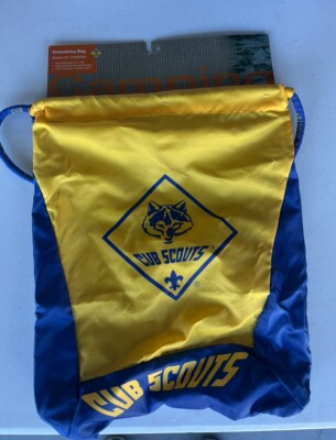 BSA Original Cub Scouts Backpack Zipper Pocket Drawstring Camping Hiking 14X17in