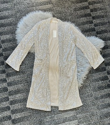 Vici Collection By Together Something Special Pocketed Sequin Duster S NWT($120)