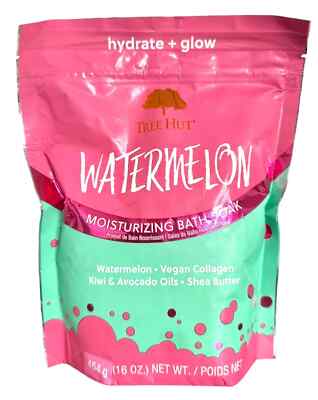 Watermelon Moisturizing Bath Soak w/ Vegan Collagen, Kiwi & Avocado Oil - 16oz