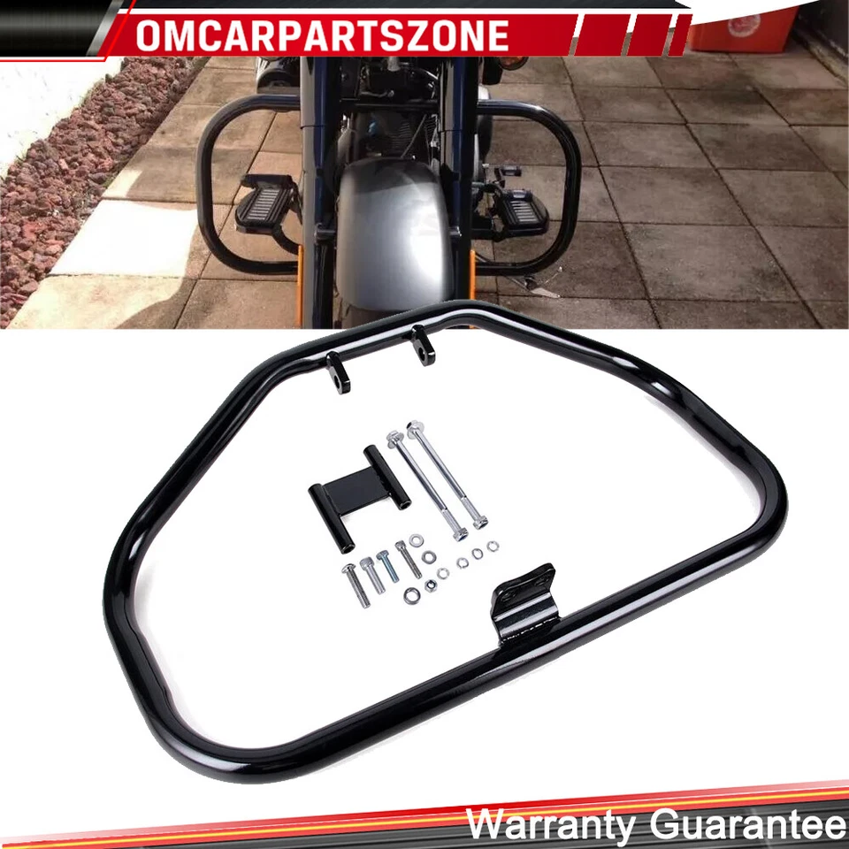 Barra de choque de protección de carretera de motor negra para Harley Sportster 883 1200 XL XR 84-2003 Foto 2 de 4