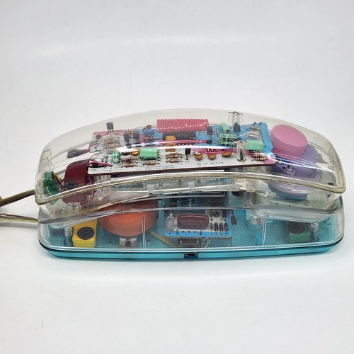 VINTAGE 1980's CLEAR UNISONIC PHONE PUSH BUTTON TELEPHONE UNTESTED MO: 6900 - Zdjęcie 2 z 13