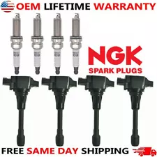 OEM Ignition Coil & NGK Ruthenium Spark Plug For 07-19 Nissan Altima Versa UF549