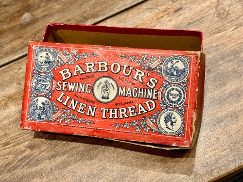 Antique Barbour's Sewing Machine Thread Spools and Original Box (Set of 7) - Picture 6 of 10