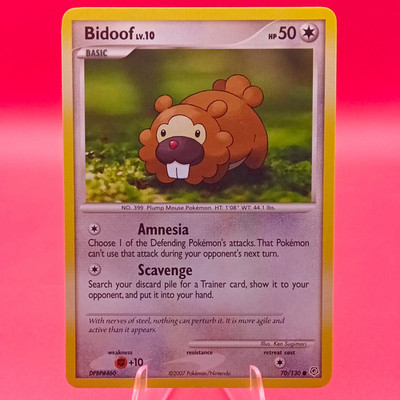 2007 Pokemon Diamond and Pearl Bidoof #70/130 Common Regular 50 HP