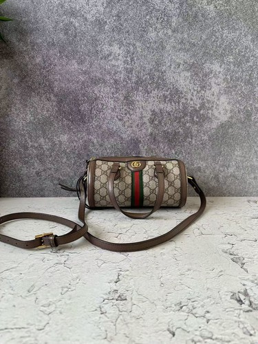 Gucci GG Supreme Monogram Web Small Ophidia Boston Bag hot sale Authentic