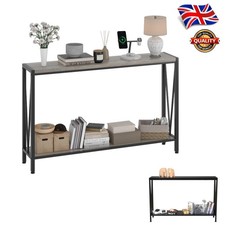 2-Tier Wooden Narrow Console Table Entryway Hallway Furniture Display UNIT Wood