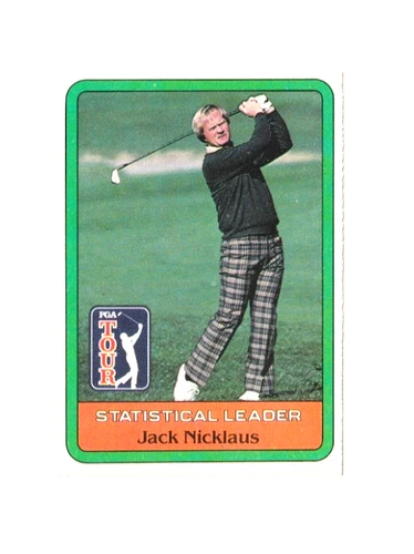 1981 Donruss Golf Jack Nicklaus Statistical Leader HOF Rookie Ex+/NmMt