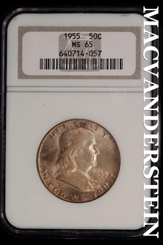 1955 Franklin Half Dollar-NGC MS 65 Choice Gem BU No Reserve #SLK877