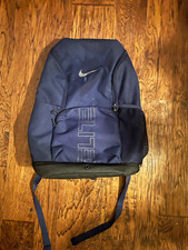 Nike Elite Large Backpack Blue/Black Polyester Zip Padded Adjustable Straps
