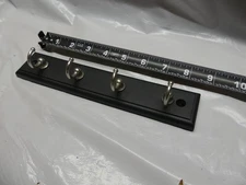 4-Hook Wall Mount Key Hanger on Plastic 8.5" x 1⅝ Strip **FREE SHIPPING**