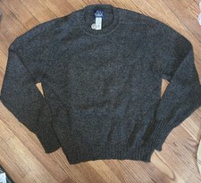 Vintage 80s 90s Woolrich Sweater 100 Wool Medium Green Blend Mens