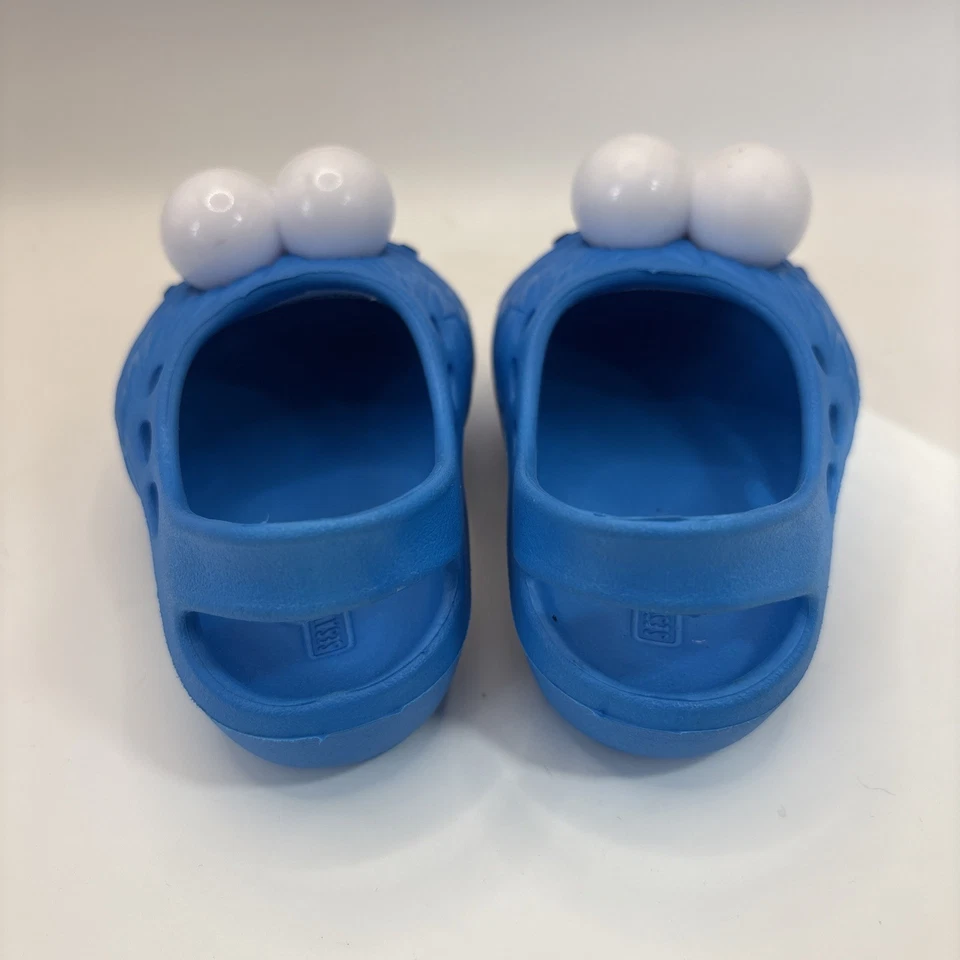 芝麻街饼干怪物婴儿一脚蹬木屐尺寸24个月鞋蓝色 — 第 4/4 张图片