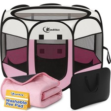 Dog Cat Playpen, Puppy Pet Playpen Indoor for Dog Crate Tent Cage Outdoor, Po...