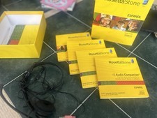 Rosetta Stone Espanol Spanish 6 CD Set/Key Card- Levels 1 - 4 Totale w/Head Set