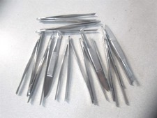 3-1/4" Stainless Steel Trimmer Face Hair Removal Eyelash Tweezers - Lot of 15