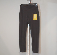 NWT Avia Softsculpt Leggings Size M 8-10 Black Soot High Rise Side Pockets