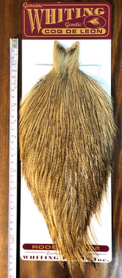 Whiting Coq De Leon, Light Ginger, Rooster Cape, Neck, Fly Tying