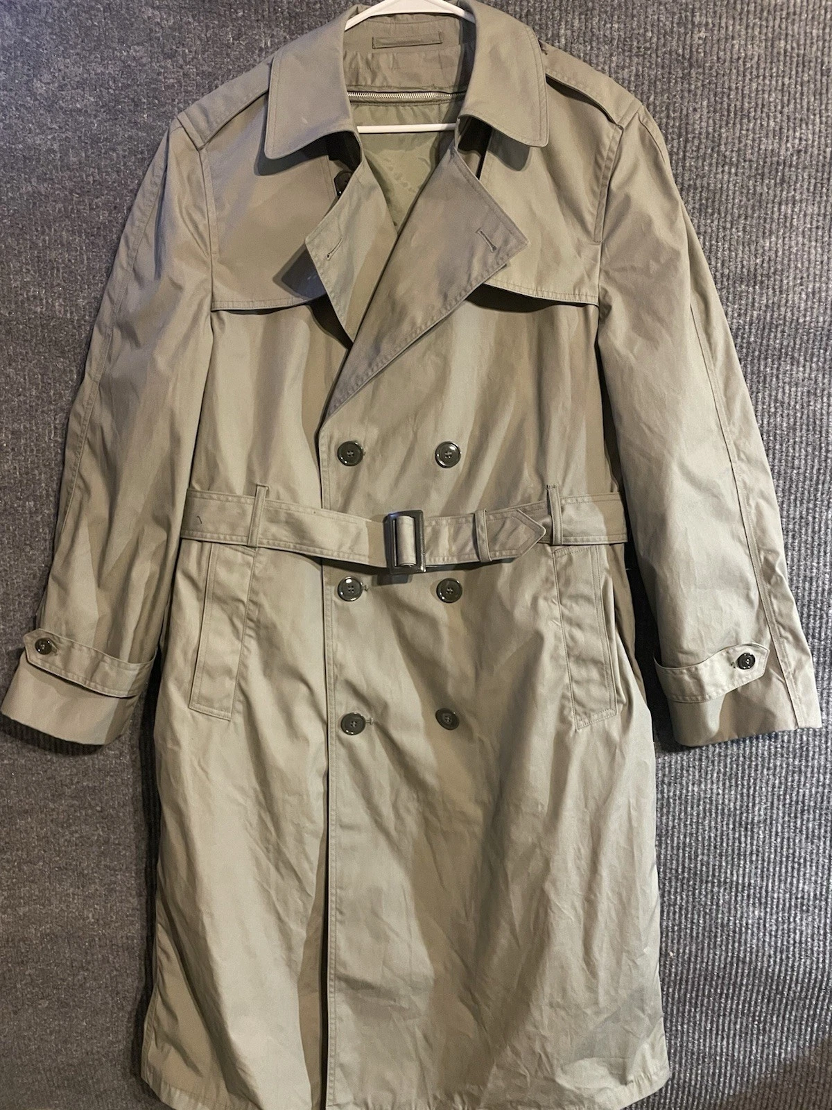 Valor Collection Coat Men’s Size 42XL Belted Military Trench , Removable Liner - product detail image 1