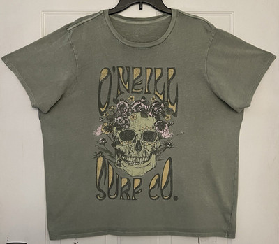 O'Neill Surf Co. Women's Large Lily Pad Green Long Days Oversized T-Shirt