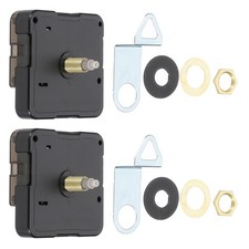 2 Set Clock Mechanism Replacement, Quartz Clock Mechanism Shaft 0.79in with Hook
