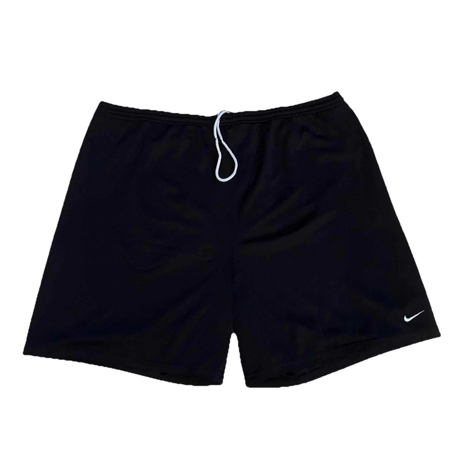 Vintage Nike Men’s Mesh Shorts Training Swoosh Logo Black Size L 36” Silver Tag