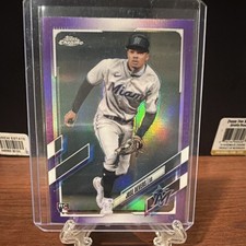 2021 Topps Chrome Update Purple Refractor Rookie Jose Devers #USC53 Marlins
