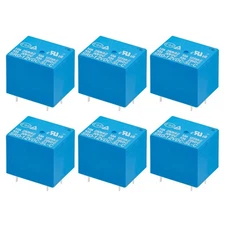 6Pcs PCB Power Relay SRD-12VDC-SL-C DC 12V Coil 10A 250VAC SPDT 5 Pin for Hou