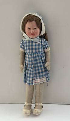 Antique Cloth Chad Valley England - 14   Doll W/Original Tag