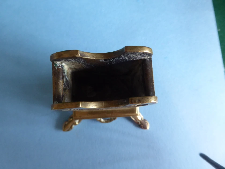 ANCIEN PYROGENE ET PORTE-ALLUMETTES BRONZE DORE - Photo 4/4