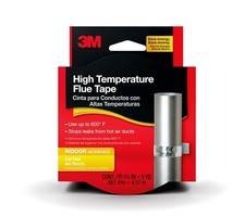 3M High Temperature Flue Tape, High Heat Sealing Tape up to 600 Degrees, 1.5' in