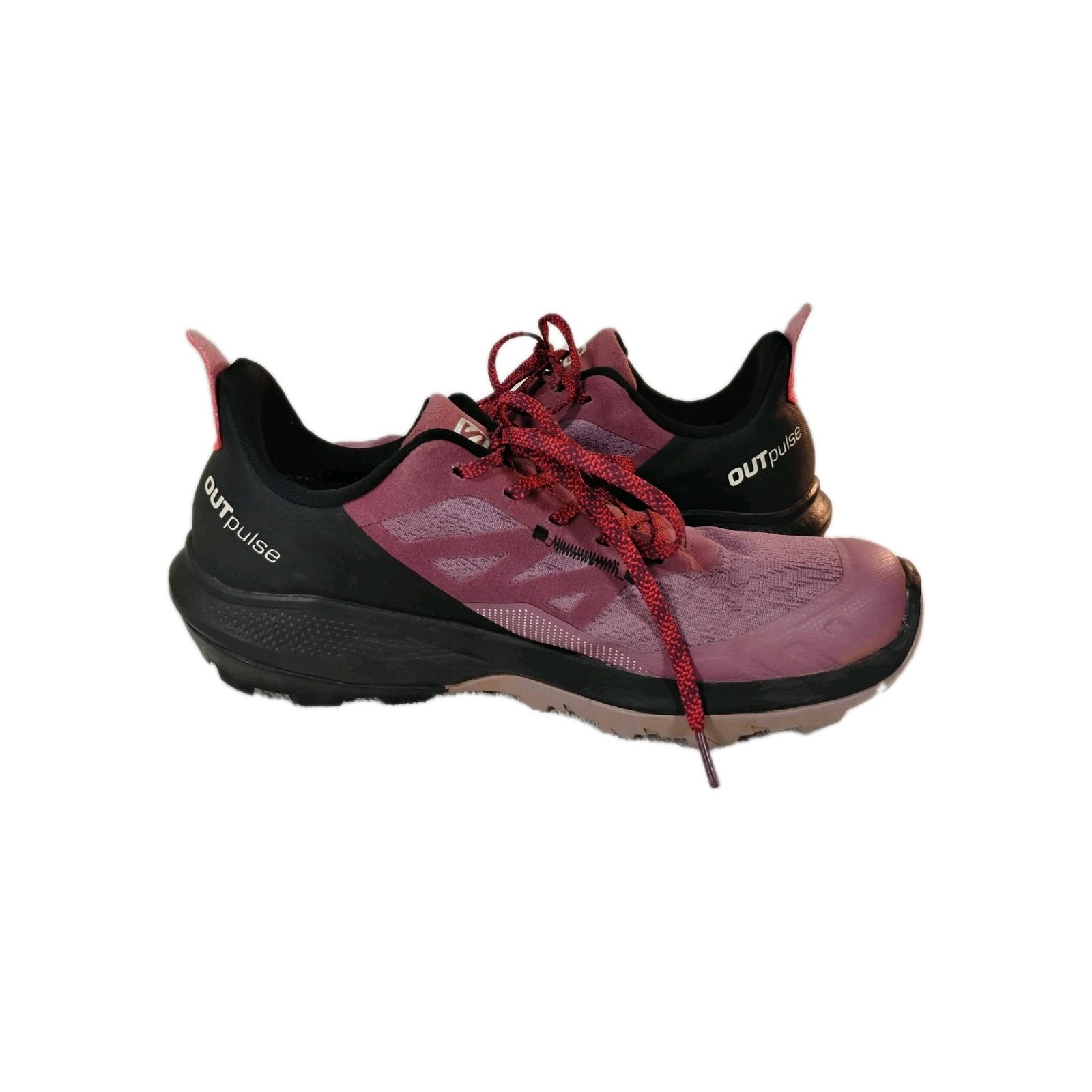 Scarpe Salomon Donna 9.5 Rosso Outpulse GTX Gore Tex Trail Escursionismo Outdoor Running