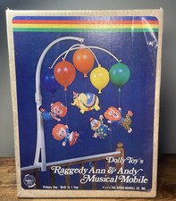 Vintage 1976 NIB Dolly Toys Raggedy Ann  Andy Nursery Crib Mobile