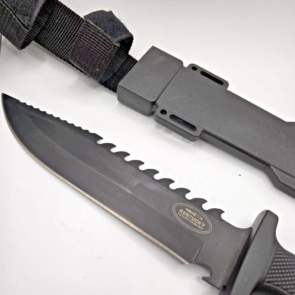 12.5" SUPERVIVENCIA TÁCTICA Caza HOJA FIJA Ejército Bowie Kentucky Cubiertos Bowie Foto 3 de 4