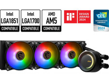 MSI MAG CoreLiquid E360 Black - AIO ARGB CPU Liquid Cooler - Rotating Cap Design