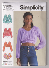 9604 SIMPLICITY - TOPS w Variations - Sz 16/18/20/22/24