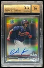 2017 Bowman Ronald Acuna Chrome Prospect Auto Refractor Gold #/50 BGS 9.5/10