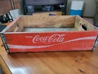 Vintage Coca-Cola Wooden Soda Crate Red Coke Advertising Box Rustic Patina