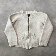 Pendleton Jumper Womens XL Chunky-Knit Full Zip Cardigan, Cream