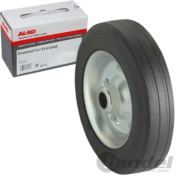 Alko StÜTzrad Ersatzrad 200X50Mm Bugrad Laufrad Nabe 20X58 Stahl Vollgummi 200Kg-image